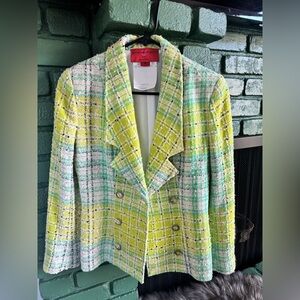 EMANUEL UNGARO TWEED CROPPED BLAZER